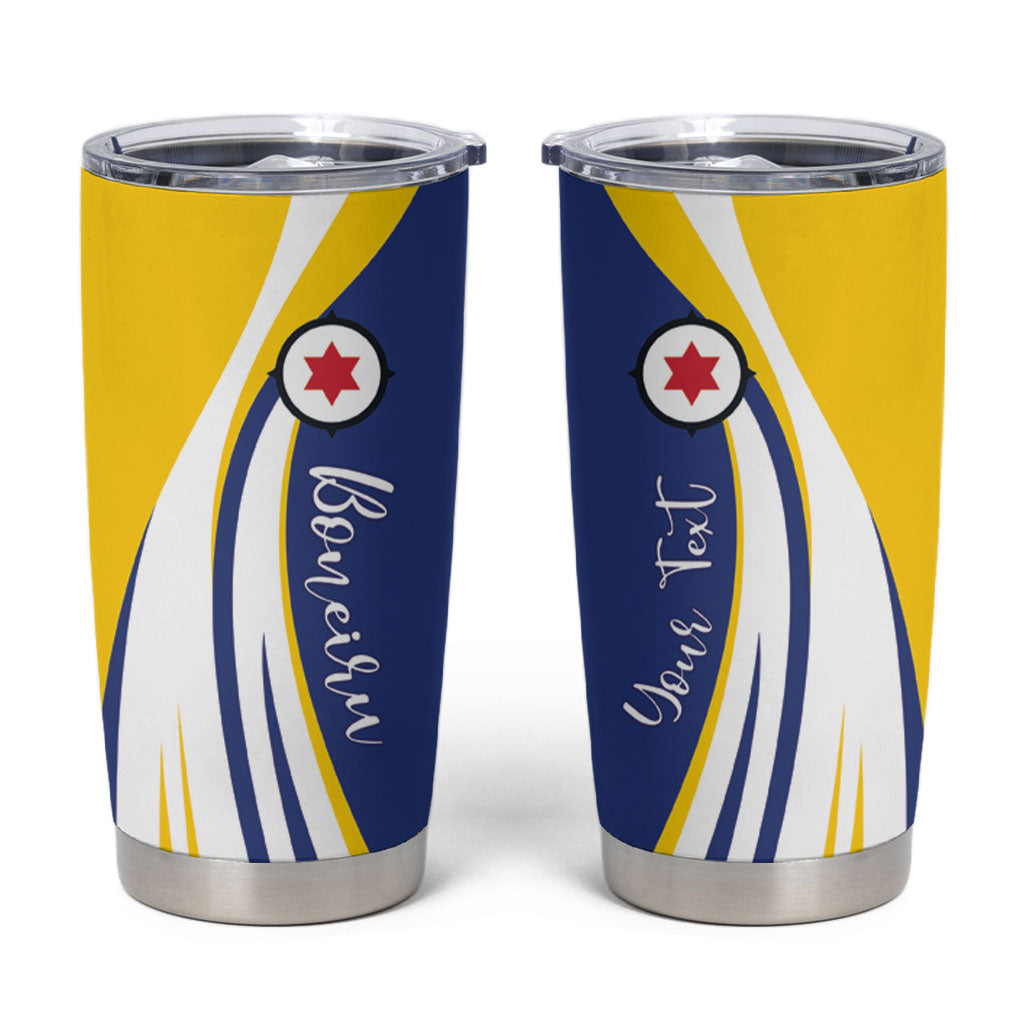 Personalized Boneiru Flag Stylized Tumbler Cup