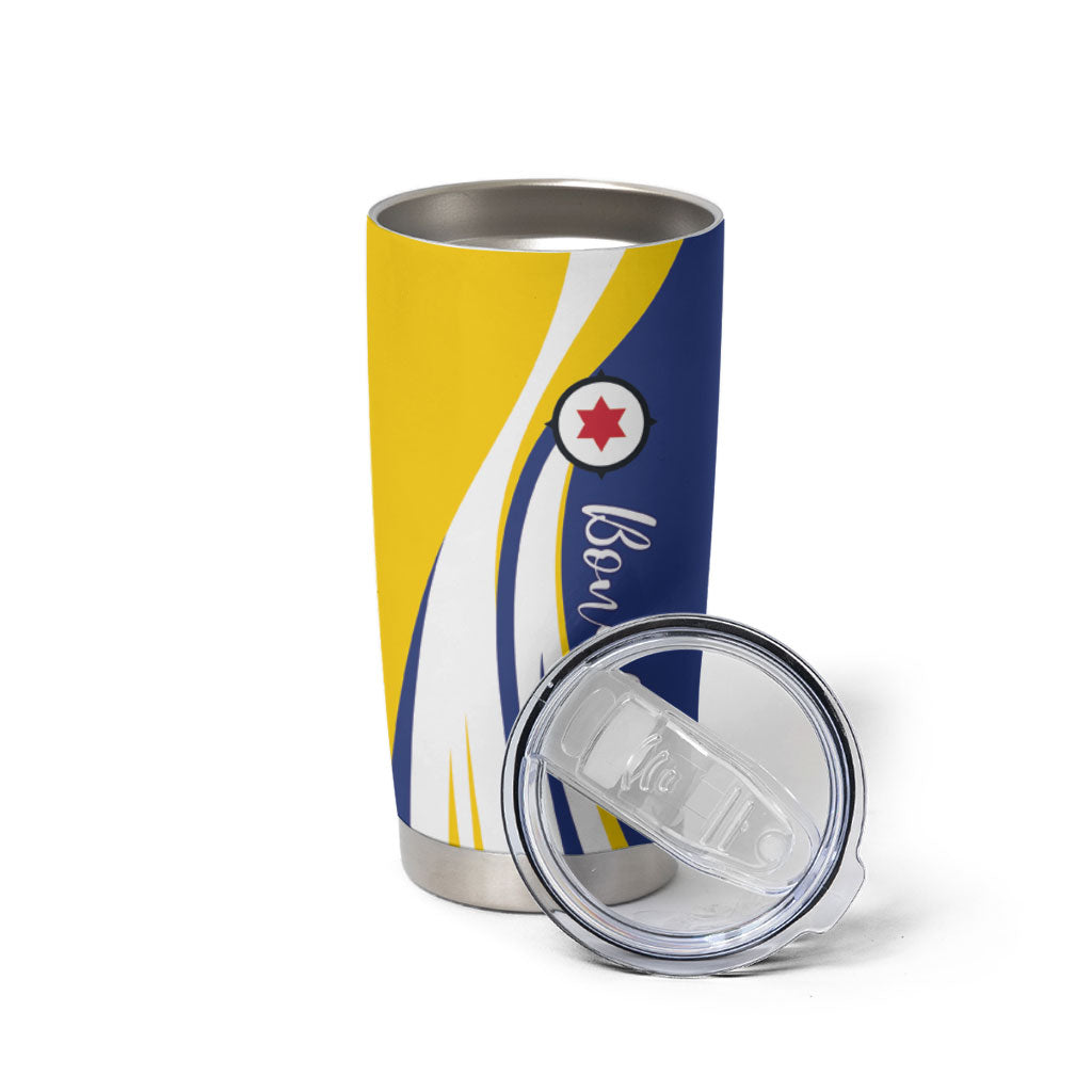 Personalized Boneiru Flag Stylized Tumbler Cup