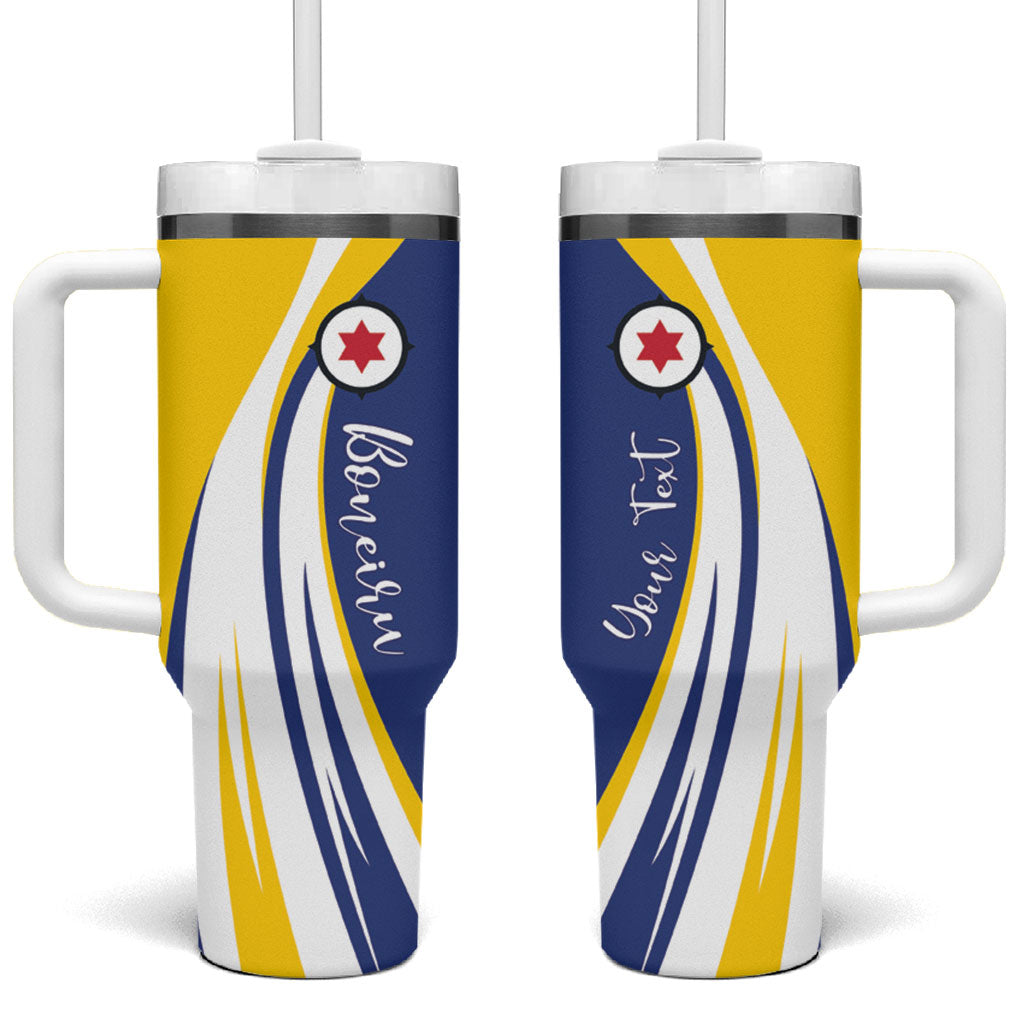 Personalized Boneiru Flag Stylized Tumbler With Handle