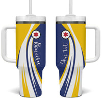 Personalized Boneiru Flag Stylized Tumbler With Handle