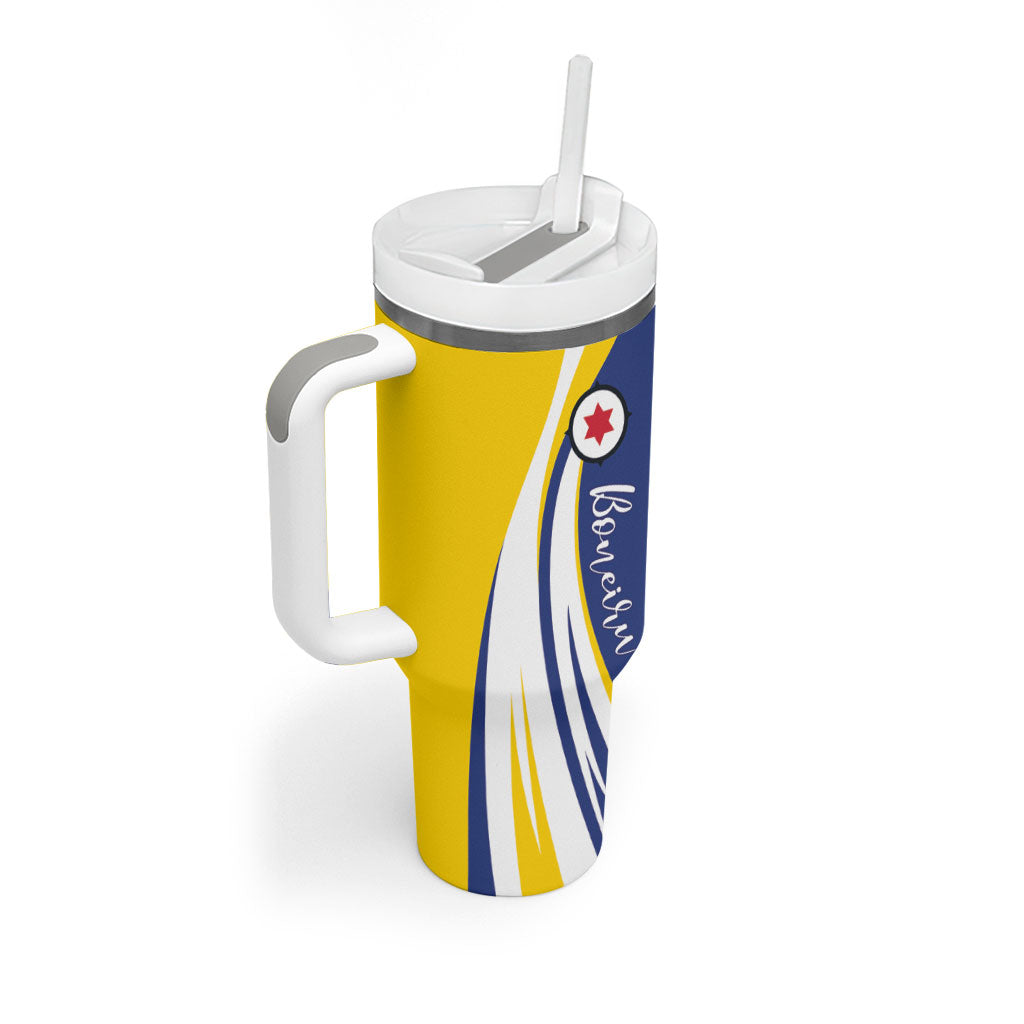 Personalized Boneiru Flag Stylized Tumbler With Handle