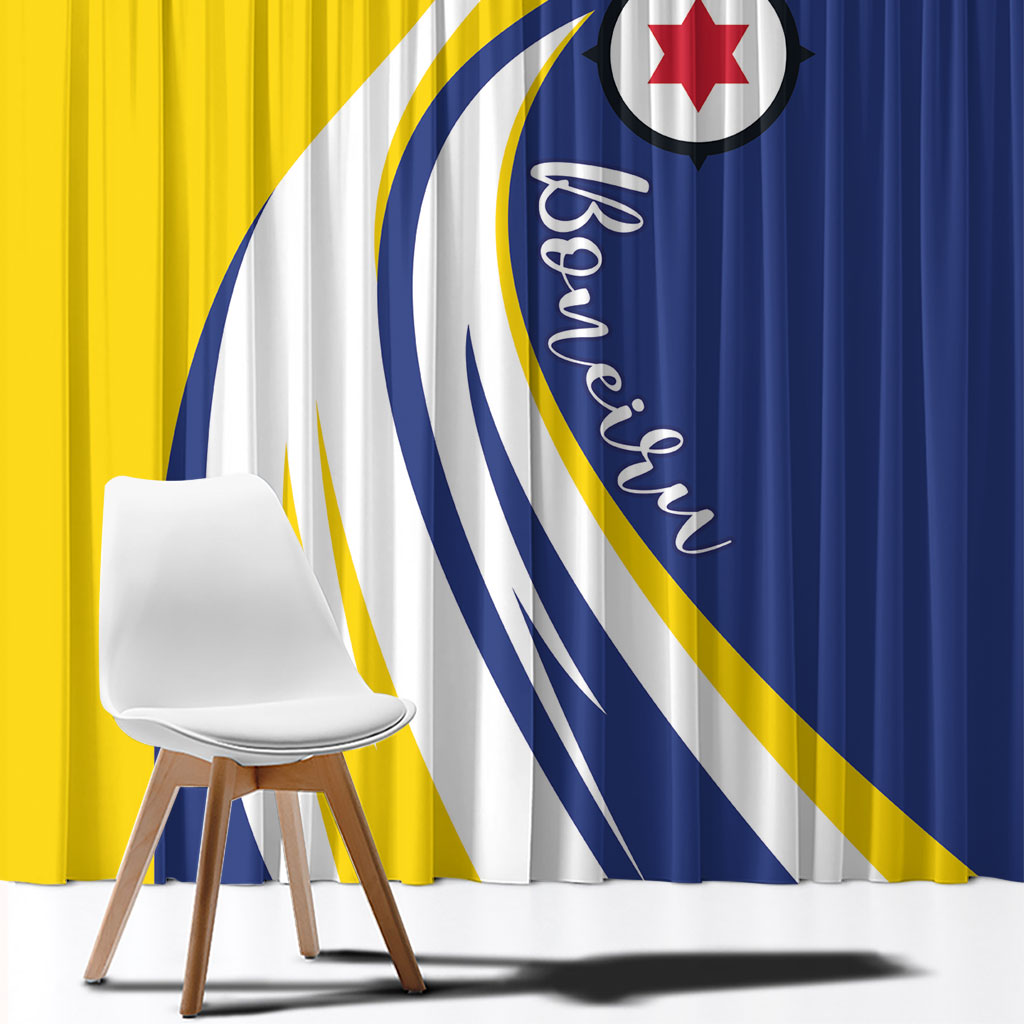 Boneiru Flag Stylized Window Curtain