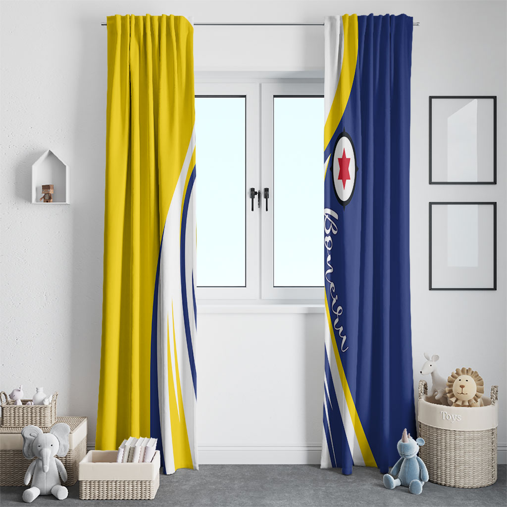 Boneiru Flag Stylized Window Curtain