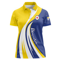 Personalized Boneiru Flag Stylized Women Polo Shirt