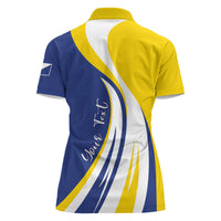 Personalized Boneiru Flag Stylized Women Polo Shirt