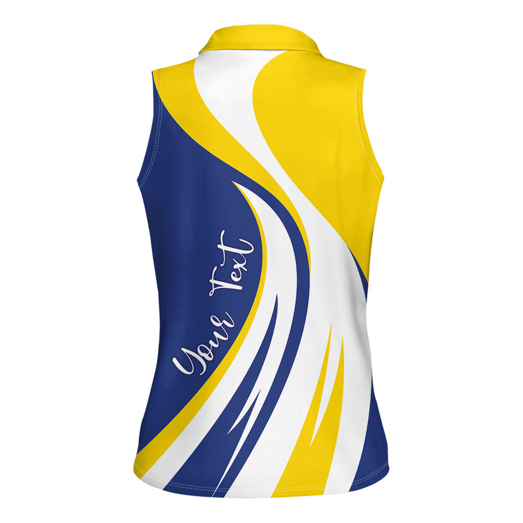 Personalized Boneiru Flag Stylized Women Sleeveless Polo Shirt