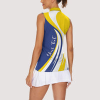 Personalized Boneiru Flag Stylized Women Sleeveless Polo Shirt