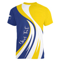 Personalized Boneiru Flag Stylized Women V-Neck T-Shirt
