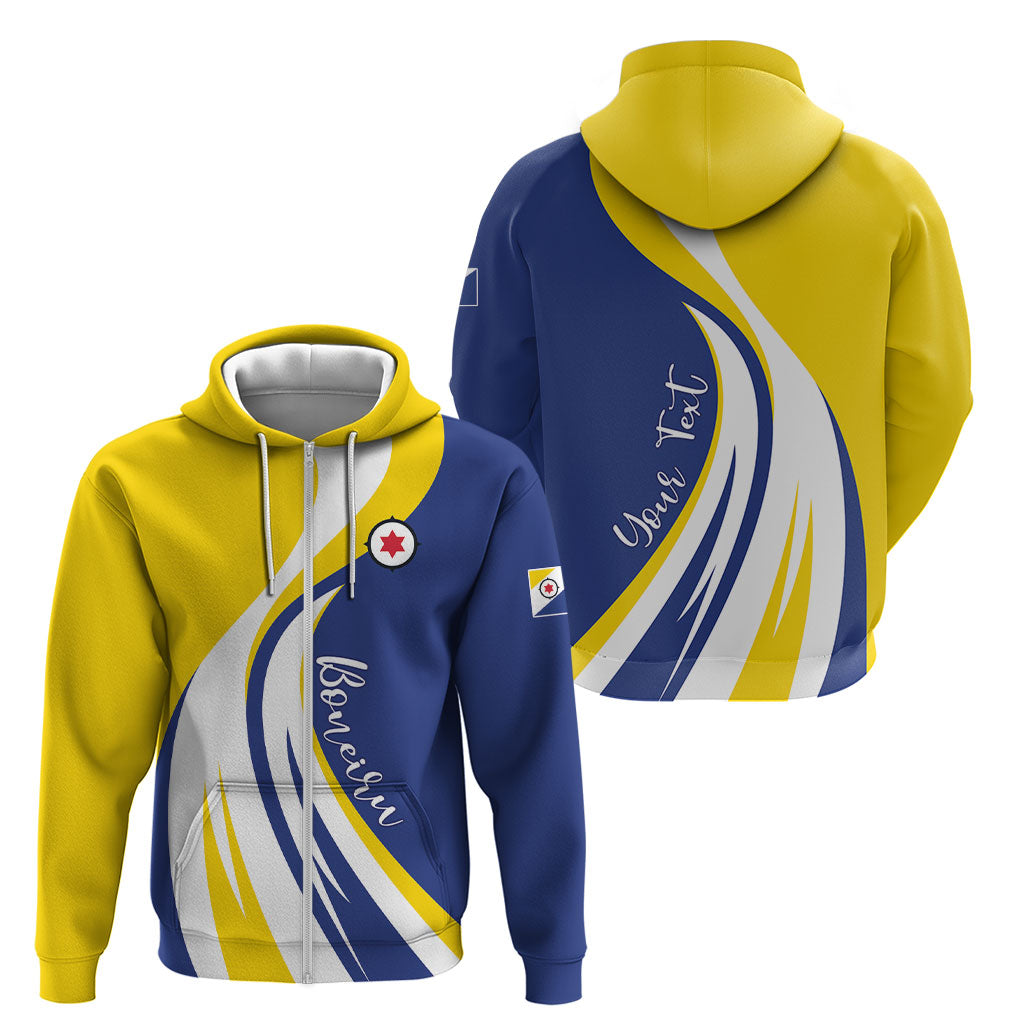 Personalized Boneiru Flag Stylized Zip Hoodie