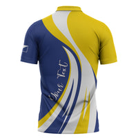 Personalized Boneiru Flag Stylized Zipper Polo Shirt