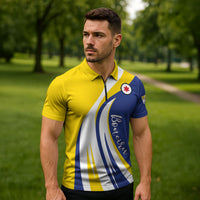 Personalized Boneiru Flag Stylized Zipper Polo Shirt