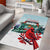 Cardinal Christmas Area Rug Snowflake Xmas Tree - Wonder Print Shop