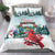 Cardinal Christmas Bedding Set Snowflake Xmas Tree - Wonder Print Shop