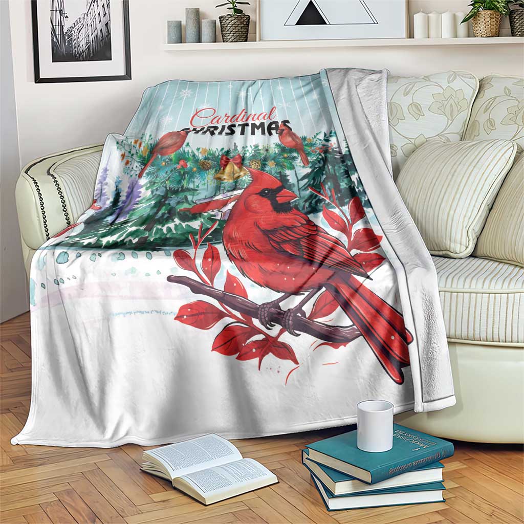 Cardinal Christmas Blanket Snowflake Xmas Tree LT01