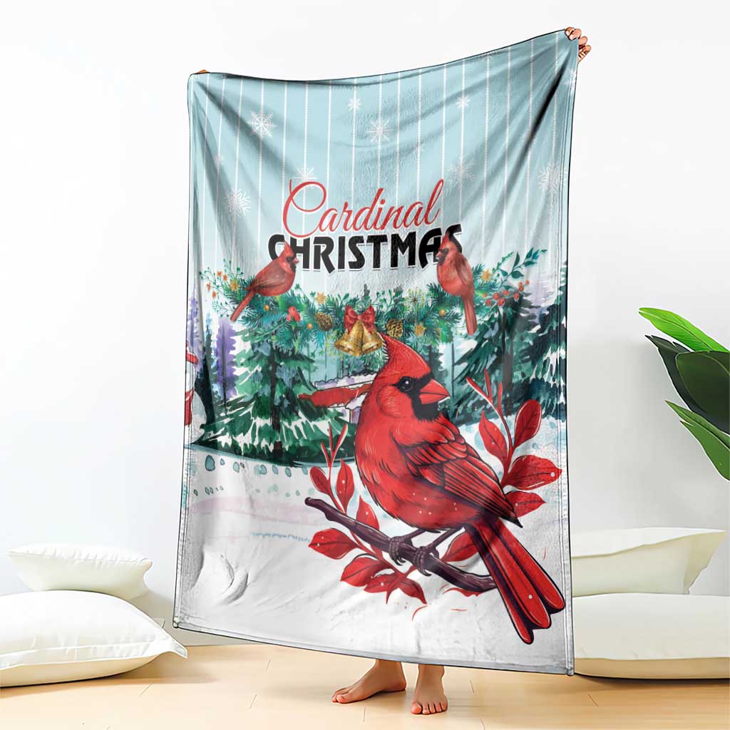 Cardinal Christmas Blanket Snowflake Xmas Tree LT01