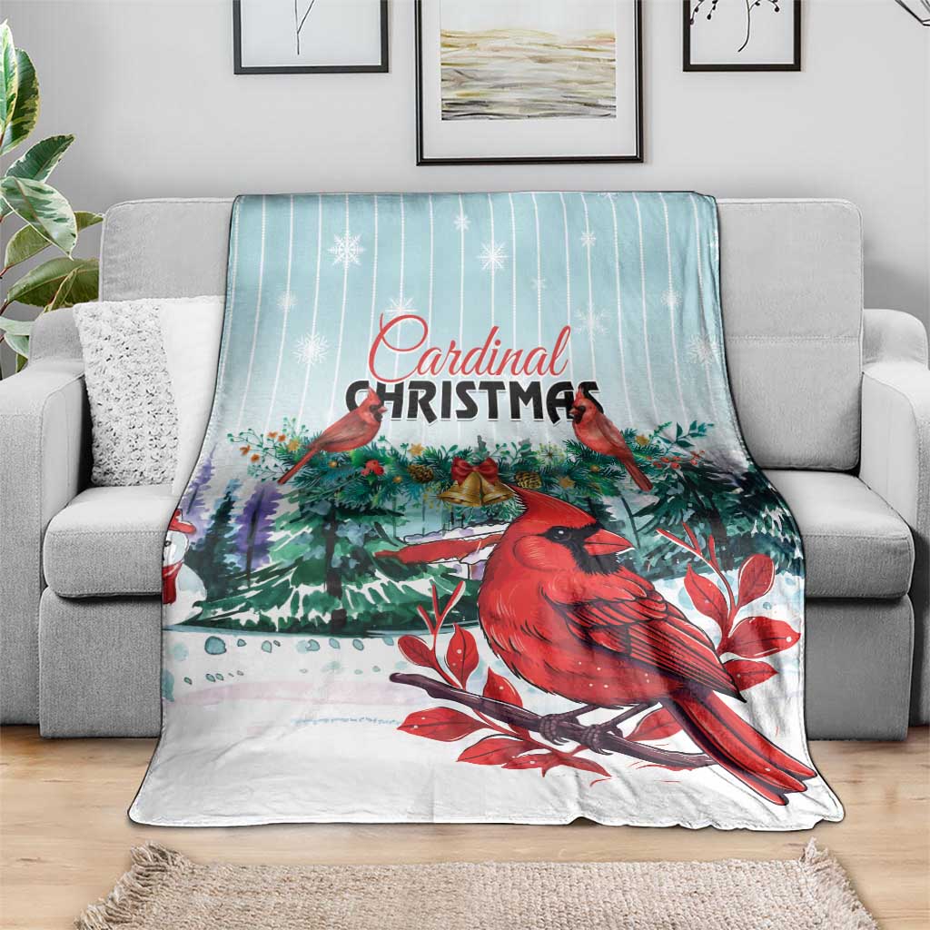 Cardinal Christmas Blanket Snowflake Xmas Tree LT01