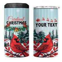 Personalised Cardinal Christmas 4 in 1 Can Cooler Tumbler Snowflake Xmas Tree - Wonder Print Shop
