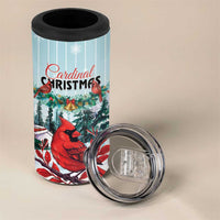 Personalised Cardinal Christmas 4 in 1 Can Cooler Tumbler Snowflake Xmas Tree - Wonder Print Shop