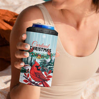 Personalised Cardinal Christmas 4 in 1 Can Cooler Tumbler Snowflake Xmas Tree - Wonder Print Shop