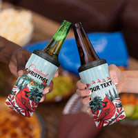 Personalised Cardinal Christmas 4 in 1 Can Cooler Tumbler Snowflake Xmas Tree - Wonder Print Shop