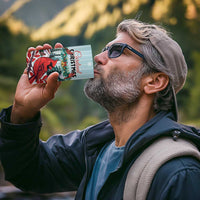 Personalised Cardinal Christmas 4 in 1 Can Cooler Tumbler Snowflake Xmas Tree - Wonder Print Shop