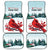 Cardinal Christmas Car Mats Snowflake Xmas Tree - Wonder Print Shop