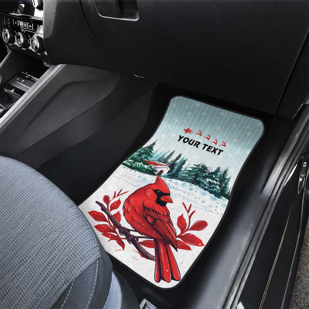 Cardinal Christmas Car Mats Snowflake Xmas Tree - Wonder Print Shop