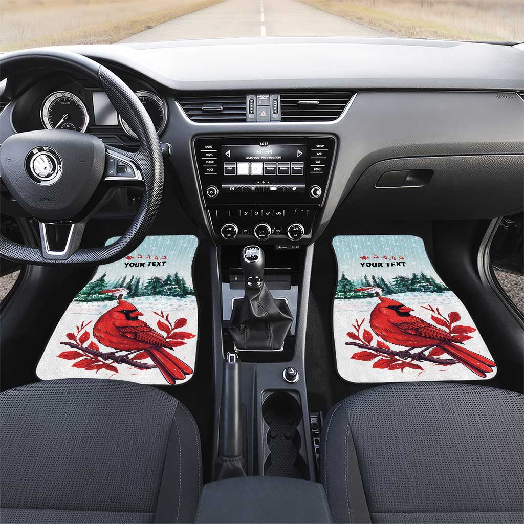 Cardinal Christmas Car Mats Snowflake Xmas Tree - Wonder Print Shop