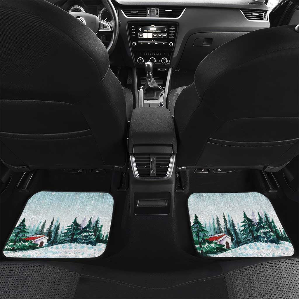 Cardinal Christmas Car Mats Snowflake Xmas Tree - Wonder Print Shop