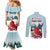 Personalised Cardical Christmas Couples Matching Mermaid Dress and Long Sleeve Button Shirt Snowflake Xmas Tree