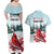 Personalised Cardinal Christmas Couples Matching Off Shoulder Maxi Dress and Hawaiian Shirt Snowflake Xmas Tree - Wonder Print Shop