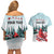 Personalised Cardinal Christmas Couples Matching Off Shoulder Short Dress and Hawaiian Shirt Snowflake Xmas Tree - Wonder Print Shop