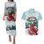 Personalised Cardinal Christmas Couples Matching Puletasi and Hawaiian Shirt Snowflake Xmas Tree - Wonder Print Shop