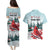 Personalised Cardinal Christmas Couples Matching Puletasi and Hawaiian Shirt Snowflake Xmas Tree - Wonder Print Shop