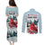 Personalised Cardinal Christmas Couples Matching Puletasi and Long Sleeve Button Shirt Snowflake Xmas Tree - Wonder Print Shop