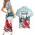 Personalised Cardinal Christmas Couples Matching Short Sleeve Bodycon Dress and Hawaiian Shirt Snowflake Xmas Tree - Wonder Print Shop
