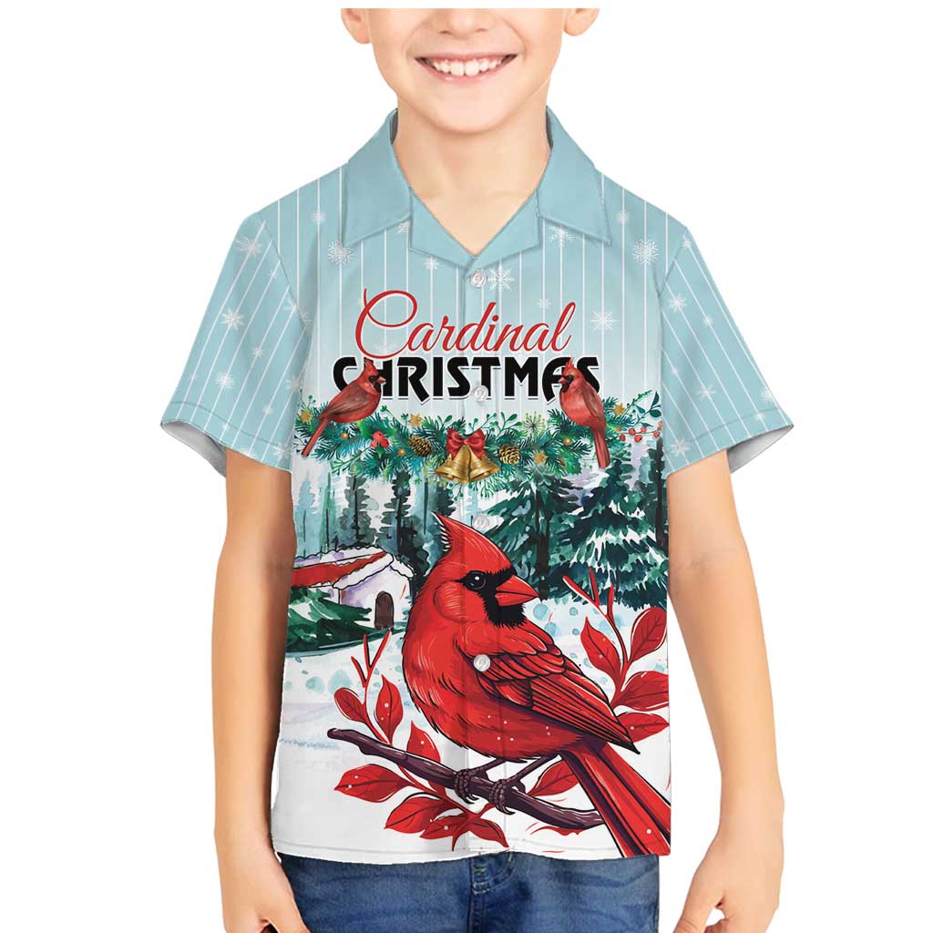 Personalised Cardinal Christmas Family Matching Mermaid Dress and Hawaiian Shirt Snowflake Xmas Tree - Wonder Print Shop