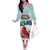 Personalised Cardinal Christmas Family Matching Off The Shoulder Long Sleeve Dress and Hawaiian Shirt Snowflake Xmas Tree - Wonder Print Shop