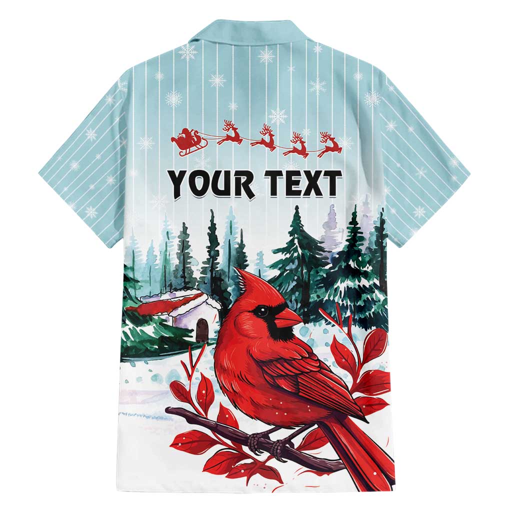 Personalised Cardinal Christmas Family Matching Off Shoulder Maxi Dress and Hawaiian Shirt Snowflake Xmas Tree - Wonder Print Shop