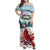 Personalised Cardinal Christmas Family Matching Off Shoulder Maxi Dress and Hawaiian Shirt Snowflake Xmas Tree - Wonder Print Shop