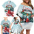 Personalised Cardinal Christmas Family Matching Off Shoulder Short Dress and Hawaiian Shirt Snowflake Xmas Tree - Wonder Print Shop