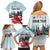 Personalised Cardinal Christmas Family Matching Off Shoulder Short Dress and Hawaiian Shirt Snowflake Xmas Tree - Wonder Print Shop