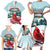 Personalised Cardinal Christmas Family Matching Short Sleeve Bodycon Dress and Hawaiian Shirt Snowflake Xmas Tree - Wonder Print Shop