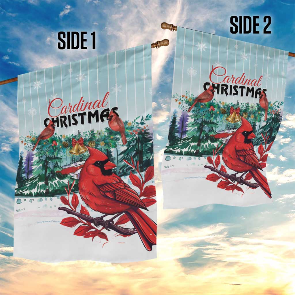 Cardinal Christmas Garden Flag Snowflake Xmas Tree - Wonder Print Shop