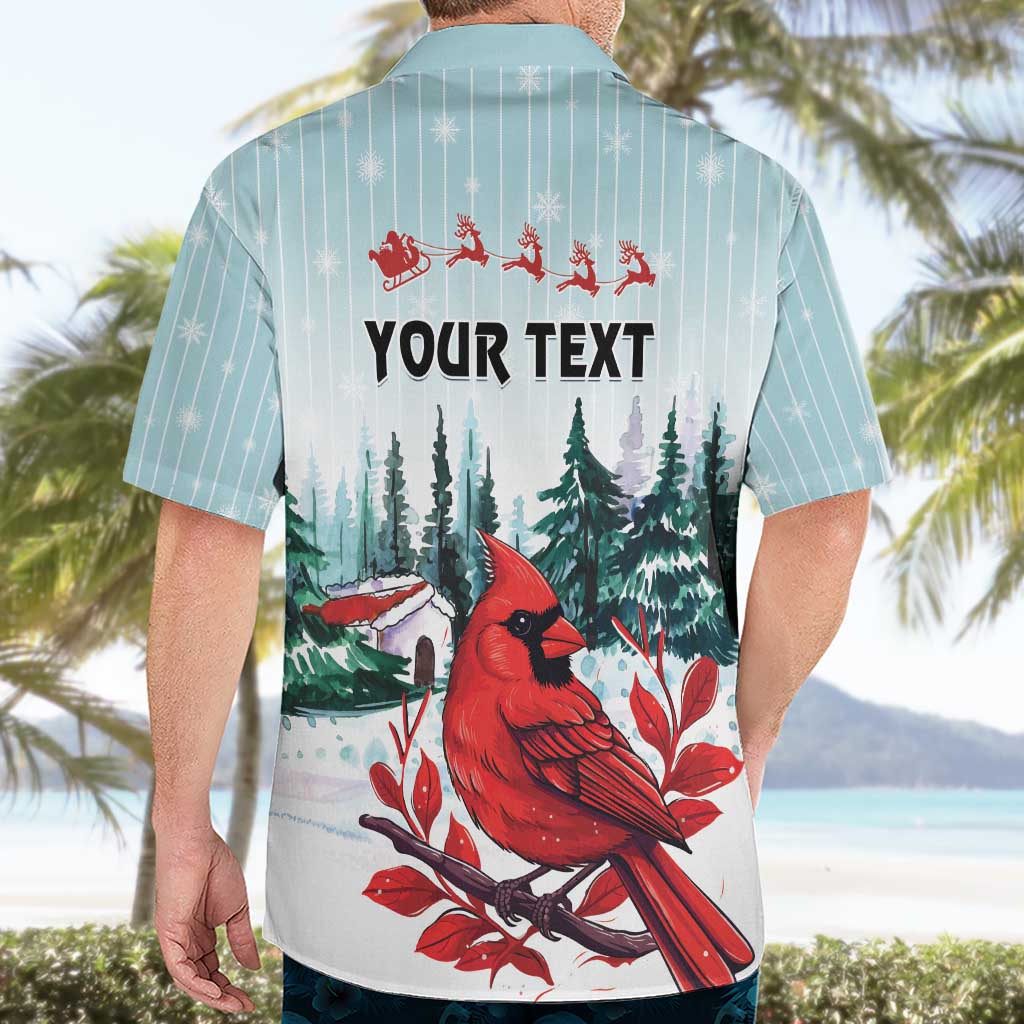 Personalised Cardinal Christmas Hawaiian Shirt Snowflake Xmas Tree - Wonder Print Shop