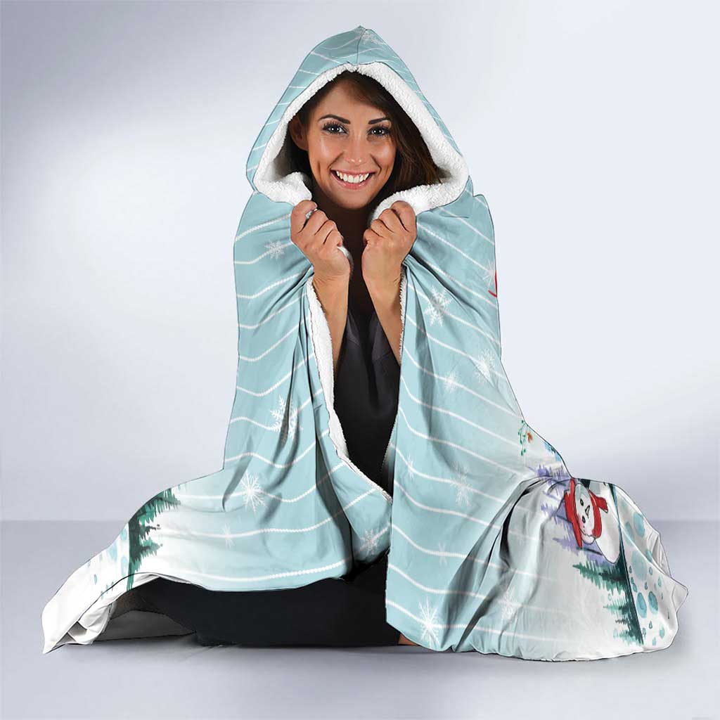 Cardinal Christmas Hooded Blanket Snowflake Xmas Tree LT01