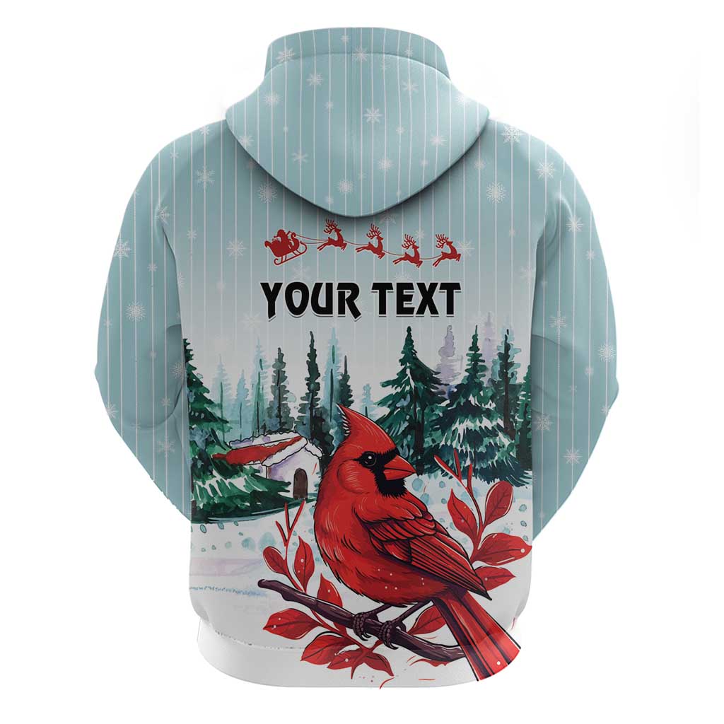 Personalised Cardinal Christmas Hoodie Snowflake Xmas Tree - Wonder Print Shop