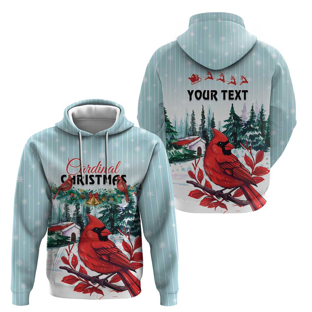 Personalised Cardinal Christmas Hoodie Snowflake Xmas Tree - Wonder Print Shop