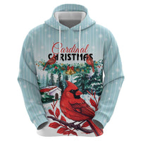 Personalised Cardinal Christmas Hoodie Snowflake Xmas Tree - Wonder Print Shop