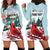 Personalised Cardinal Christmas Hoodie Dress Snowflake Xmas Tree - Wonder Print Shop